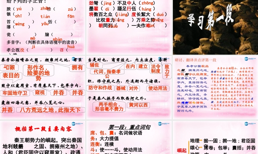 高中语文 第16课(过秦论)课件 粤教版必修4 课件