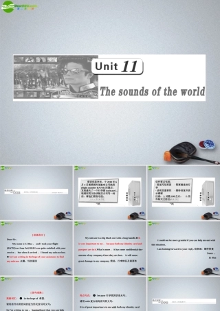 高三英语一轮复习 Unit11 The sounds of the world课件 大纲人教版 课件