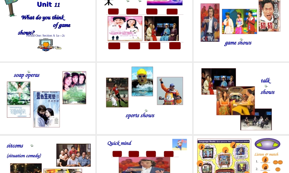 浙江地区新目标英语七年级下Unit 11 Period 1 课件