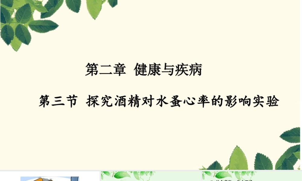 酒精对水蚤心率的影响(实验)