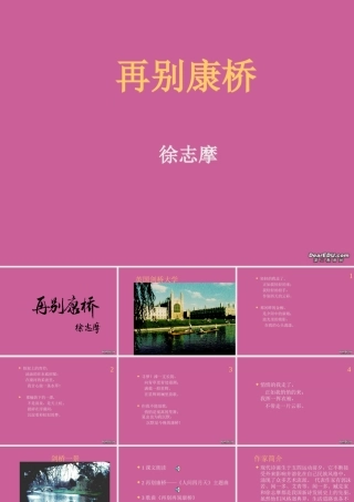 高中语文再别康桥课件2 人教版 课件