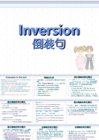 高中英语Unit4 Making the news-inversion课件 新课标 人教版 必修5 课件