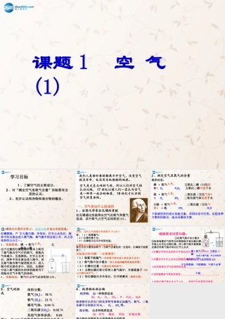 江苏省东海县晶都双语学校九年级化学上册 第二单元 课题1 空气课件1 (新版)新人教版 课件