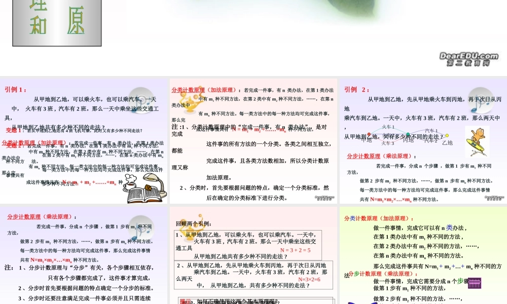 浙江省台州地区高二数学下学期排列组合第一课时 人教版 课件