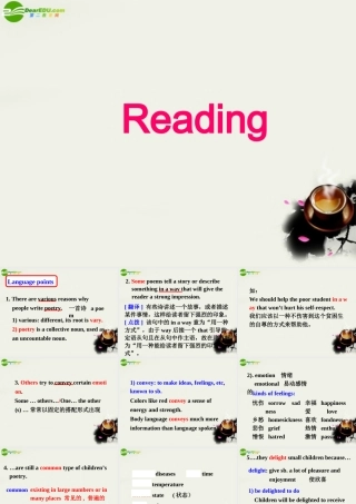 高中英语 Language points2课件 新人教版选修6 课件