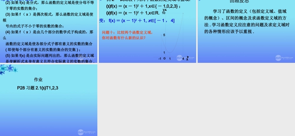 高中数学 21(函数的概念和图象)课件四 苏教版必修1  课件