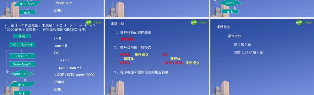 高中数学(算法)课件6 北师大版必修3 课件