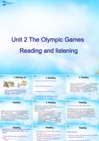 高中英语 Unit2 Reading and listening教学课件 新人教版必修2 课件