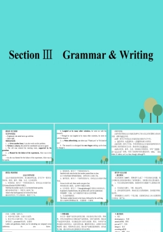 英语 Unit 3 Life in the future Section 3 Grammar  Writing课件 新人教版必修5 课件