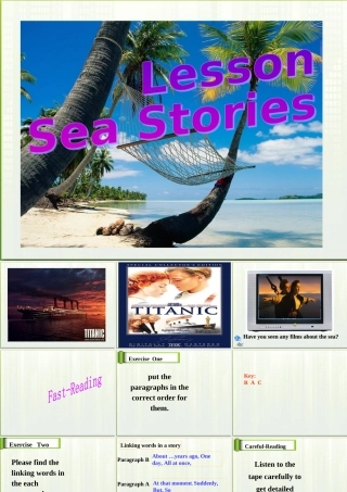 高中英语 Unit7 lesson4 sea stories-课件1 北师大版必修3 课件