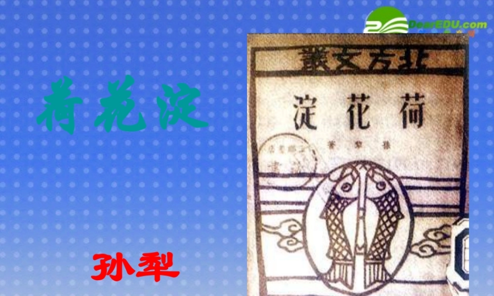 高中语文 荷花淀1 沪教版第五册 课件