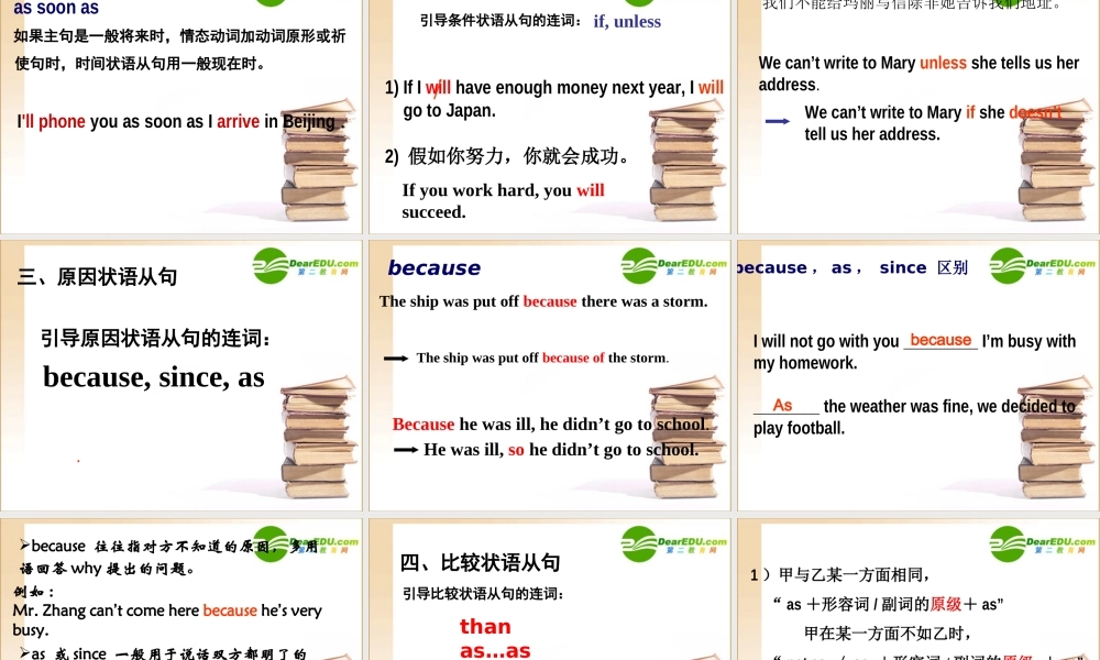 高三英语：状语从句复习课件新人教版 课件