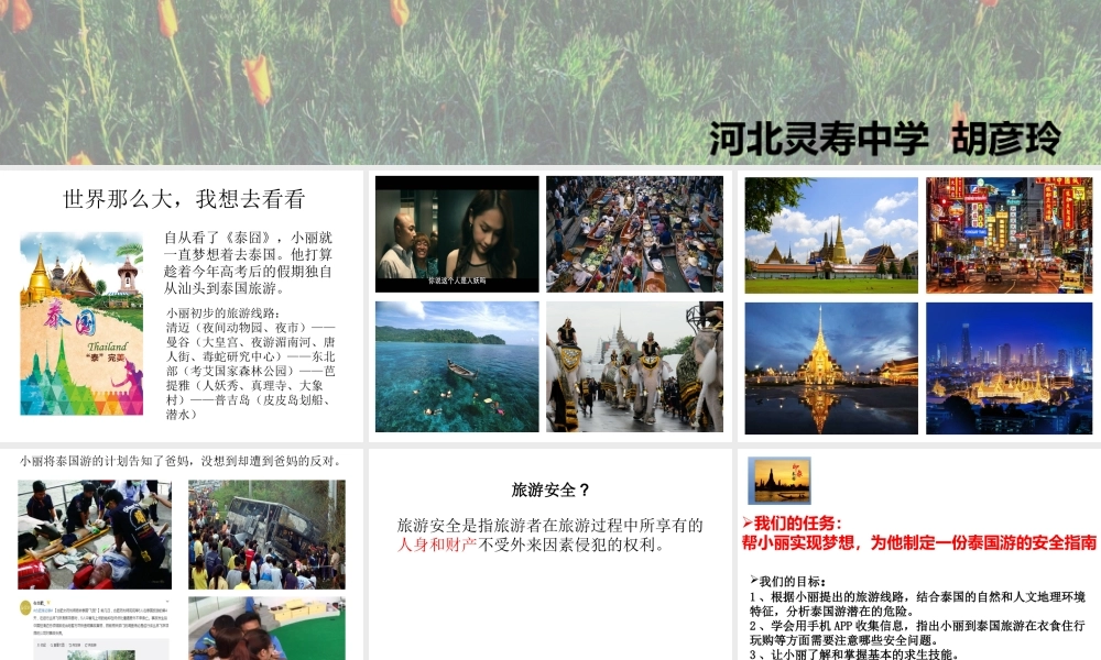 第四节旅游安全