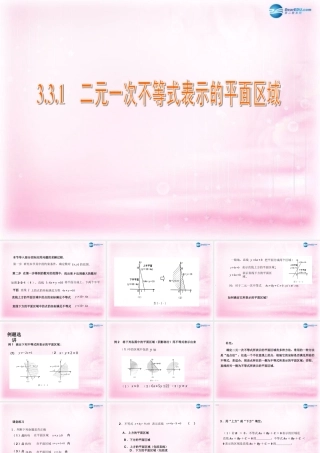 高中数学 3.3.1 二元一次不等式表示的平面区域课件 苏教版必修5 课件