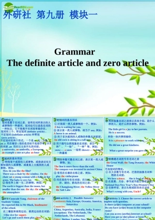 高中英语 Bernard Shaw's Pygmalion-grammar课件 外研版选修9 课件