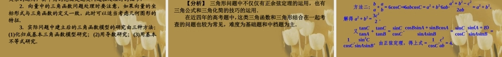 江苏省高考数学二轮复习 专题12 三角函数的综合问题精品课件
