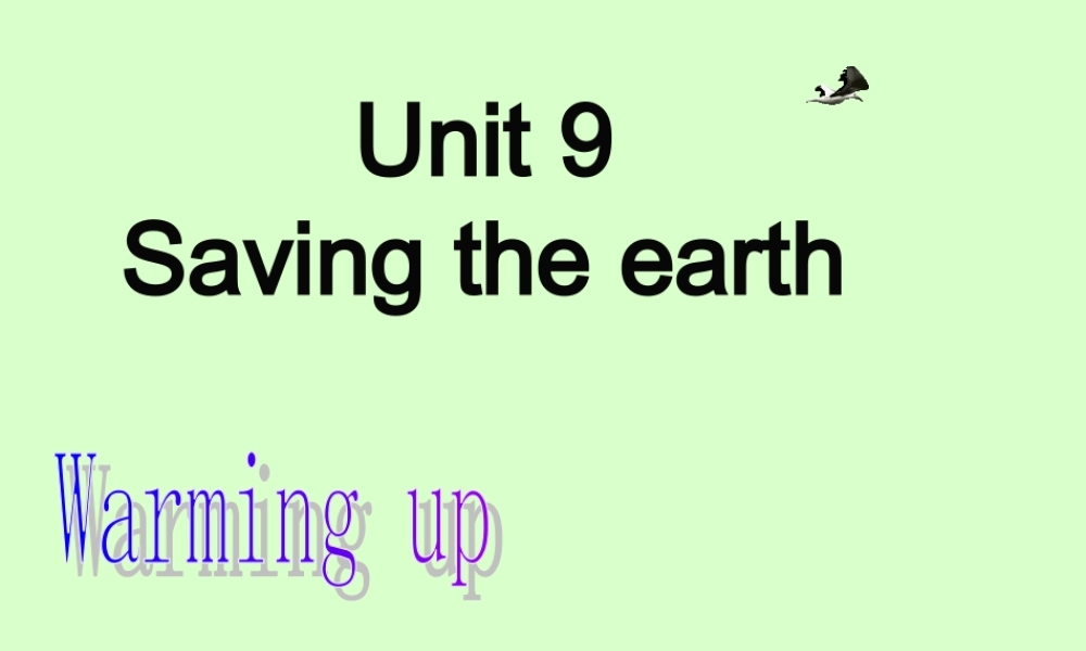 高二英语Unit9 Warming up课件