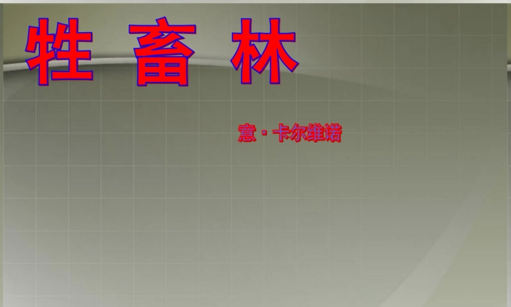 高中语文(牲畜林)课件5 新人教版选修 课件