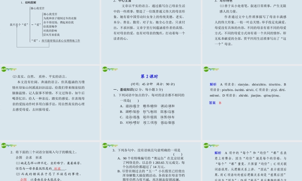 高中语文 第2课 我不是个好儿子课件 鲁人版必修3 课件