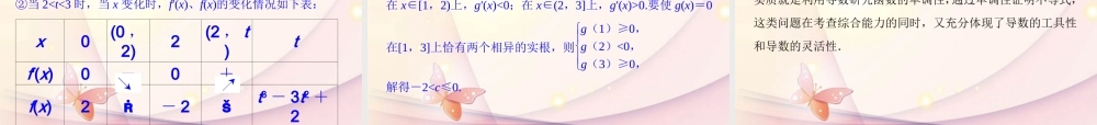 高中数学(第三章 导数及其应用)归纳整合 新人教A版选修1-1 课件