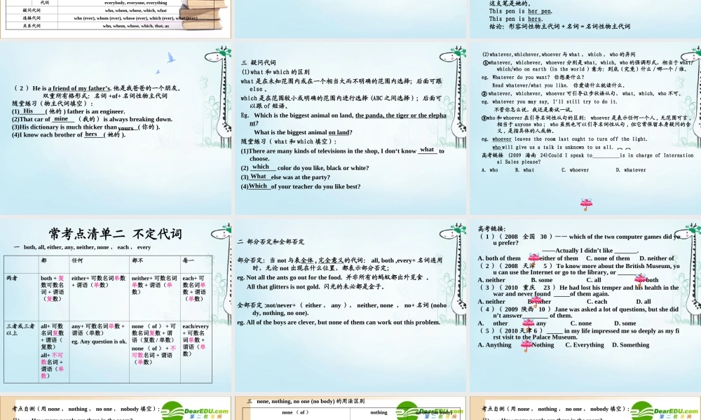 高考英语 专题复习-代词课件