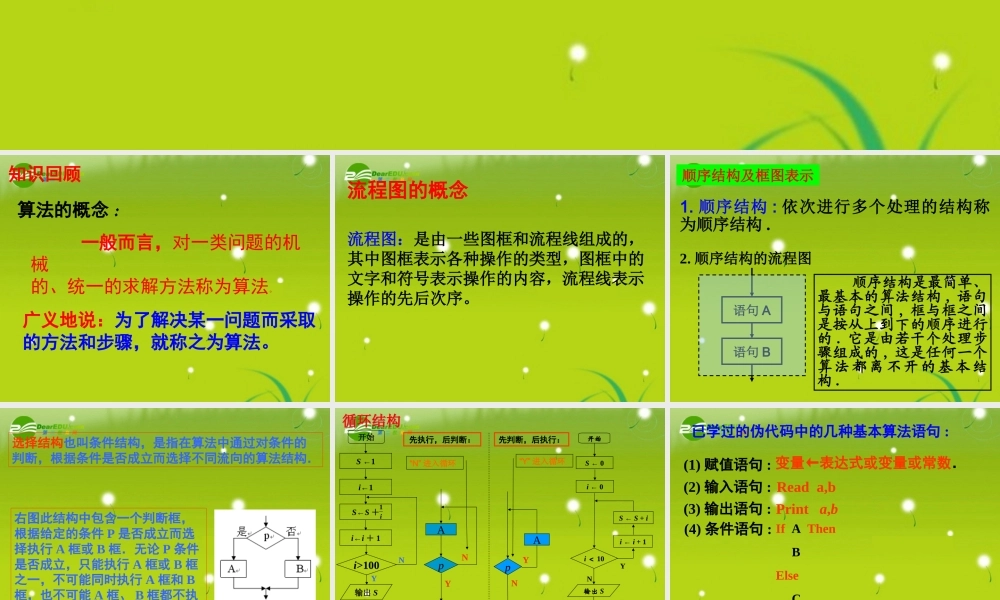 高中数学(算法)课件10 北师大版必修3 课件