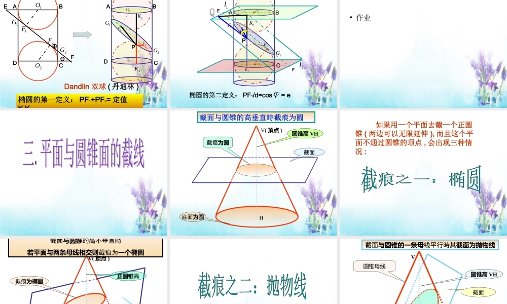 高中数学 第三讲 圆锥曲线性质的探讨课件 新人教A版选修4 1 课件