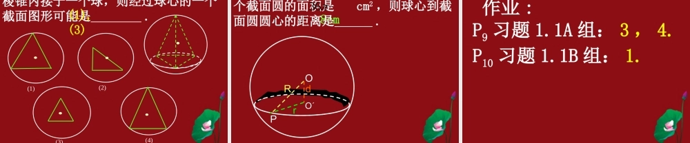 高中数学(113球、简单组合体的结构特征)课件 新人教A版必修2 课件