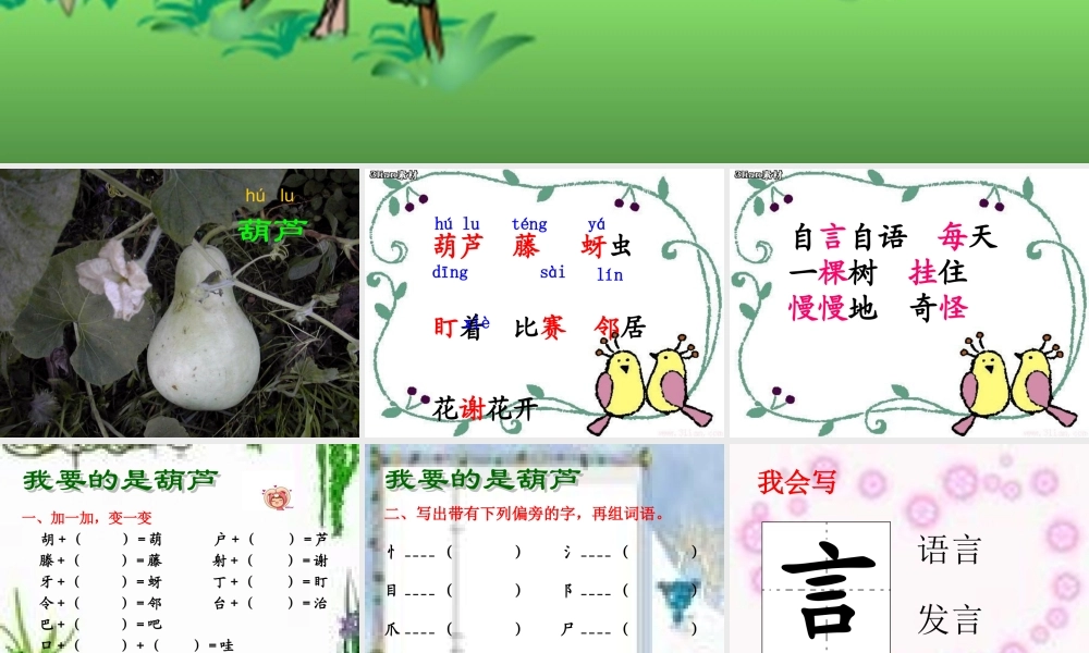 《我要的是葫芦》PPT