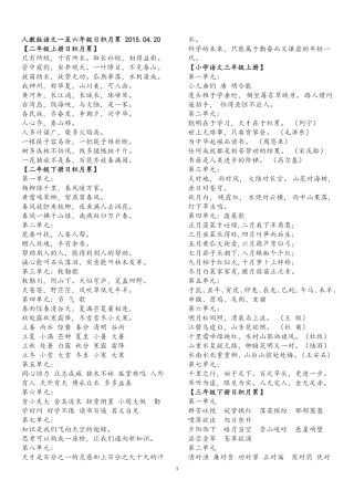 人教版语文一至六年级所有日积月累