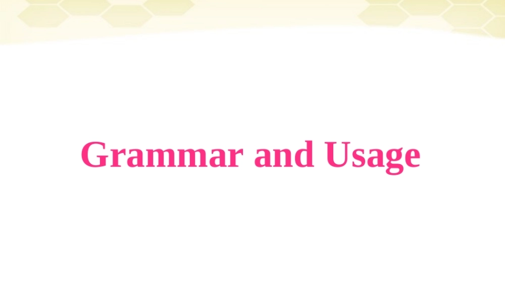 高中英语 模块五 Unit1 Grammar课件 牛津版必修5 课件