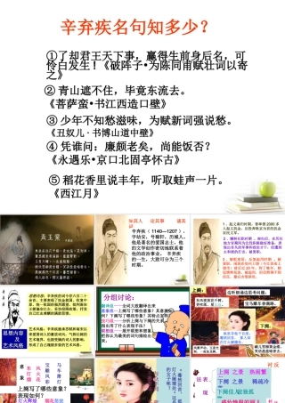 高中语文 (青玉案元夕)课件 苏教版选修(唐诗宋词选读) 课件