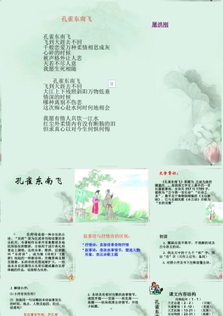 高一语文(孔雀东南飞)课件(1)新人教版 课件