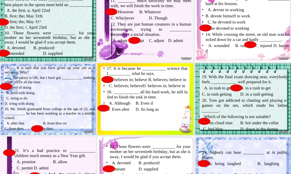 高二英语模块6 Unit2同步复习课件 牛津英语 课件