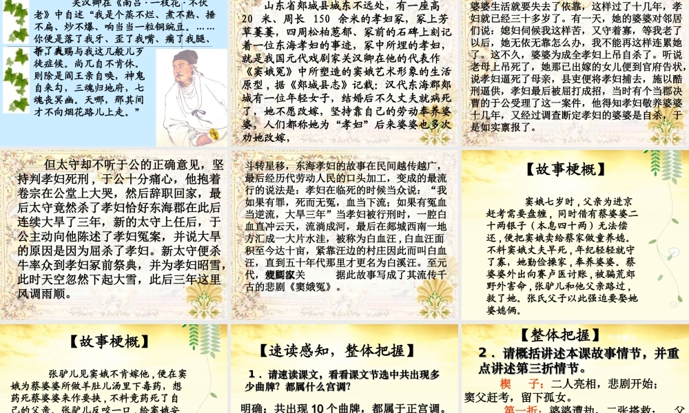 语文 1.1窦娥冤课件1 新人教版必修4 课件