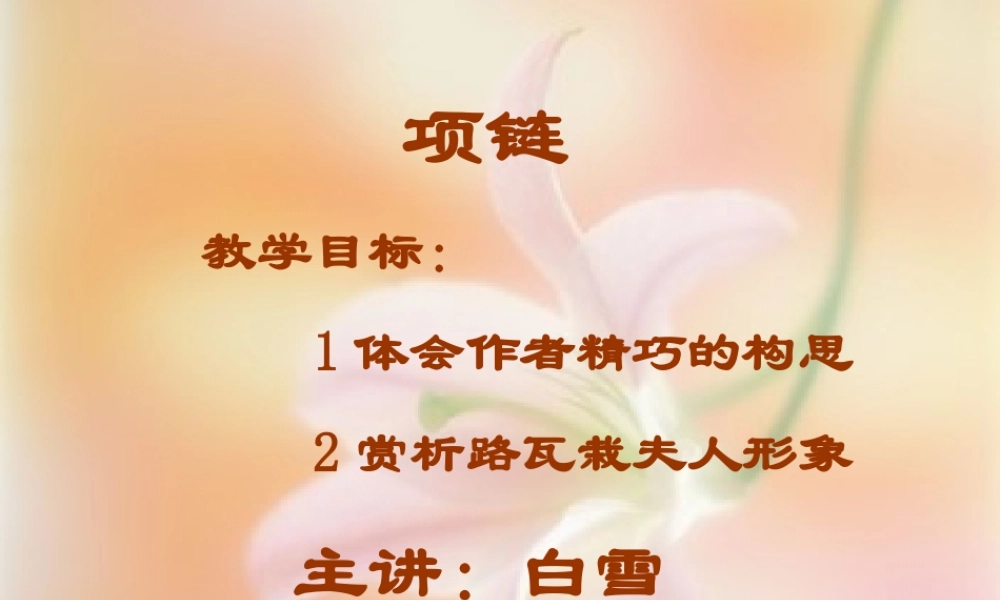 项链 课件示例一 课件