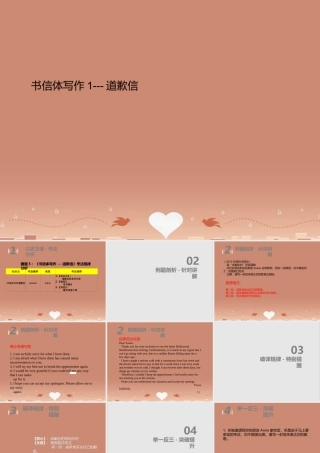 高中英语圈题课件(书信体写作1 道歉信)新人教版必修1 课件