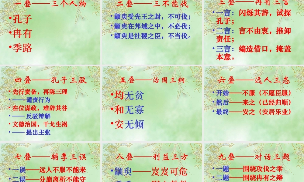 高中语文必修4季氏将伐颛臾 ppt2 课件