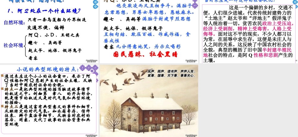 阿Q正传 鲁迅高三语文课件5 课件