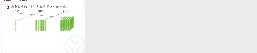 小学数学人教2011课标版二年级人教版2011课标数学二年级下册《1000以内数的认识》
