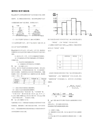 2012文科概率与统计