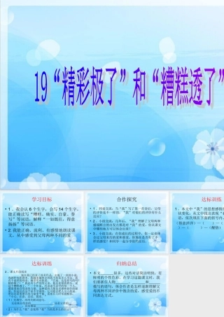 19“精彩极了”和“糟糕透了”