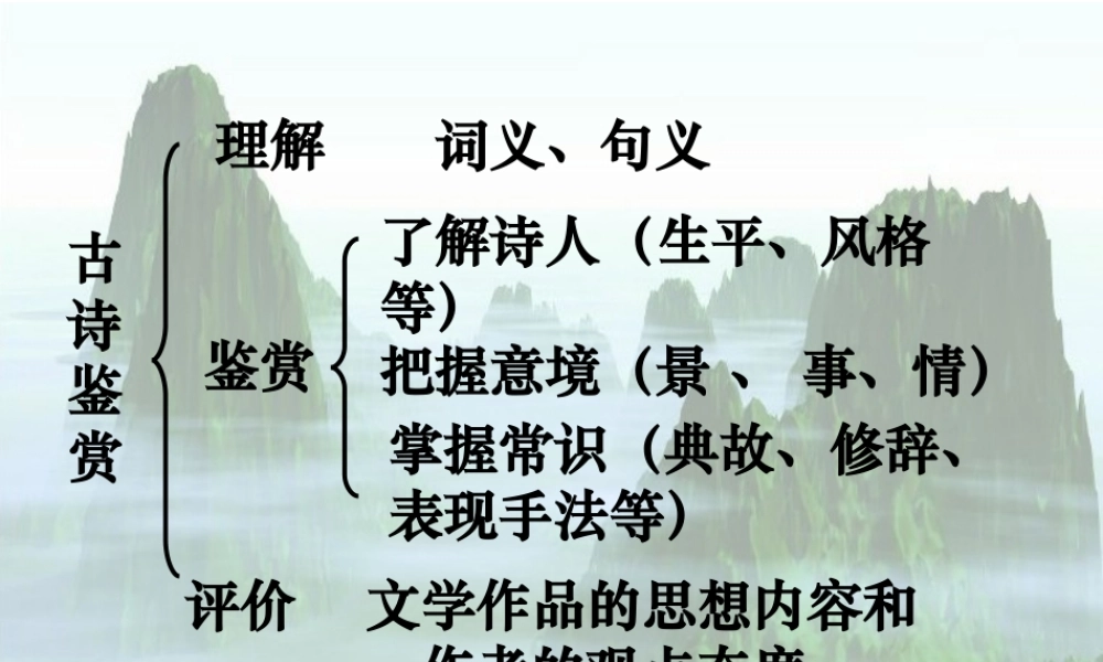 高三语文第二单元置身诗境 缘景明情课件