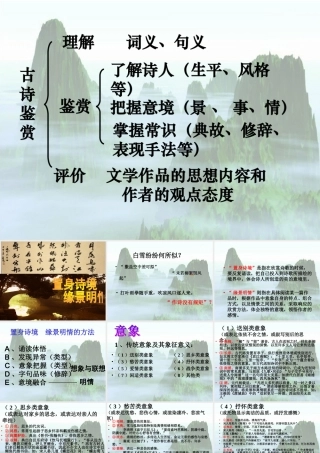 高三语文第二单元置身诗境 缘景明情课件