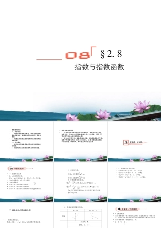 高考数学总复习 2.8指数与指数函数课件 文 新人教版B版 课件