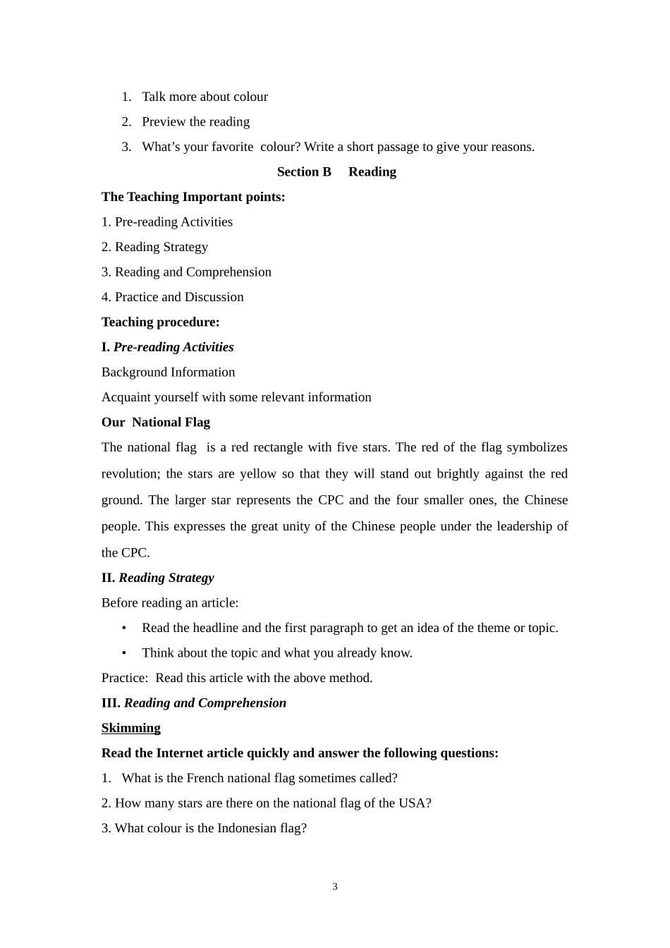 牛津高中英语-模块5-Unit-3-The-Meaning-of-Colour教案_第3页