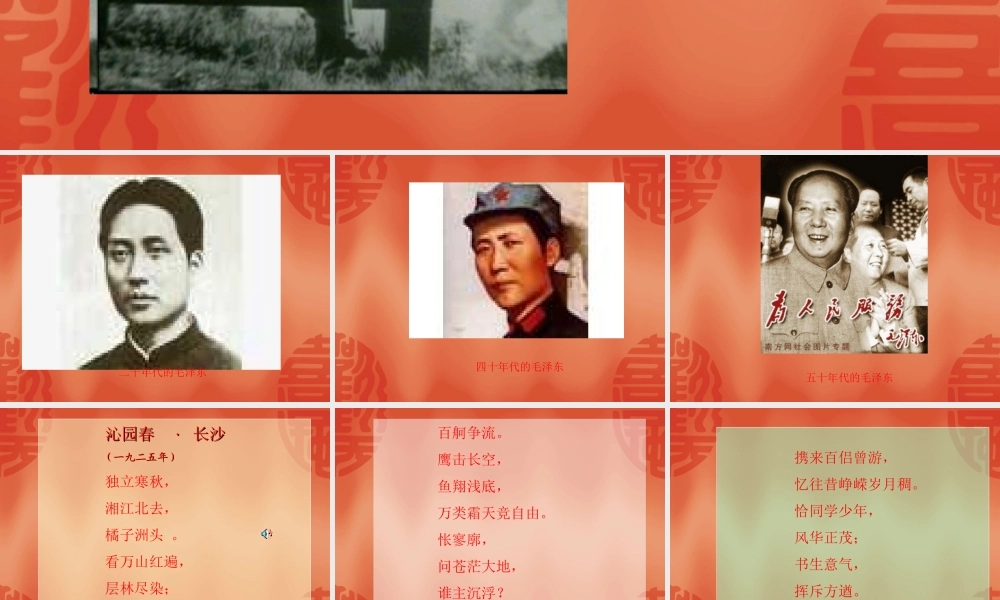 高中语文：11(沁园春 长沙)课件(1)(沪教版第一册) 课件