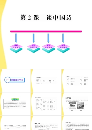 高中语文 2 谈中国诗课件 语文版必修5 课件