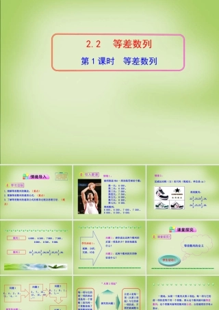 高中数学 2.2等差数列第1课时课件 新人教A版必修5 课件