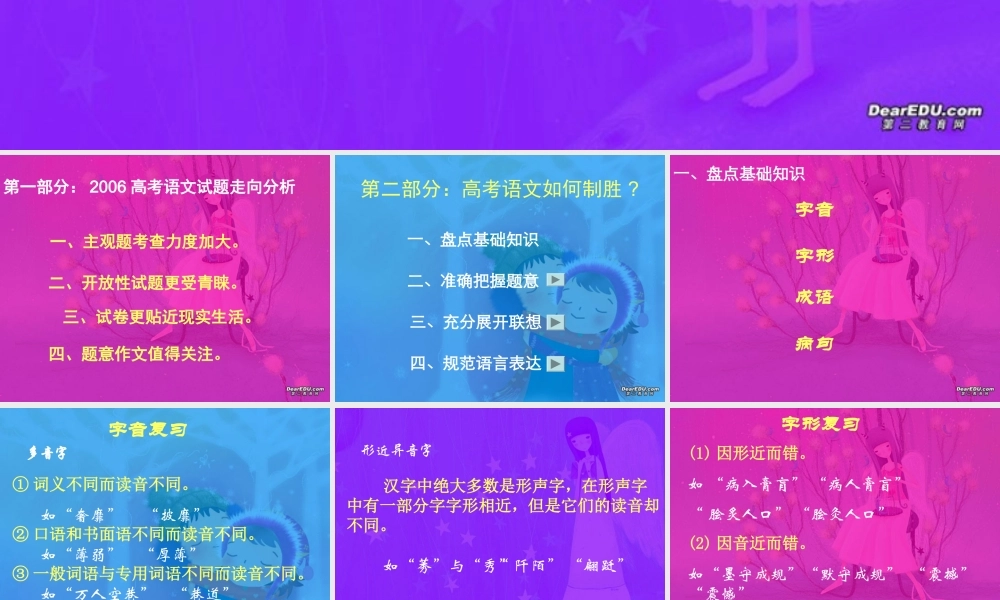 高考语文考前指导讲座 试题